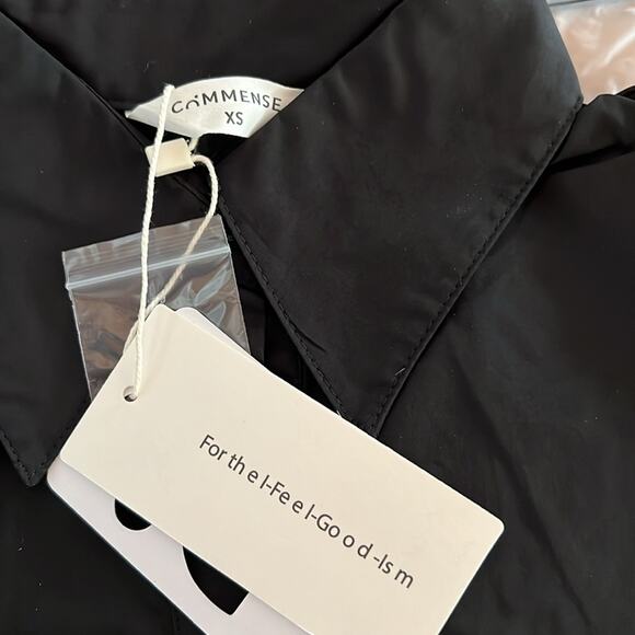 NWT REVOLVE & MINIMALIST lovers COMMENSE cropped black blouse XS - Picture 5 of 9